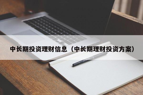 中长期投资理财信息(中长期理财投资方案)